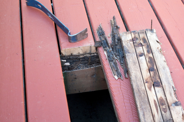 Portland Deck Repair of a rotten piece of board
