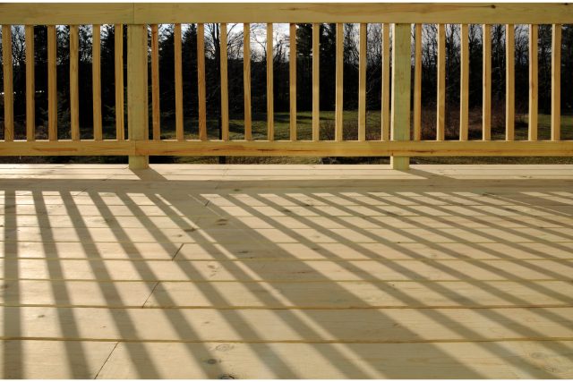 New Outdoor Patio Deck completed with cedar